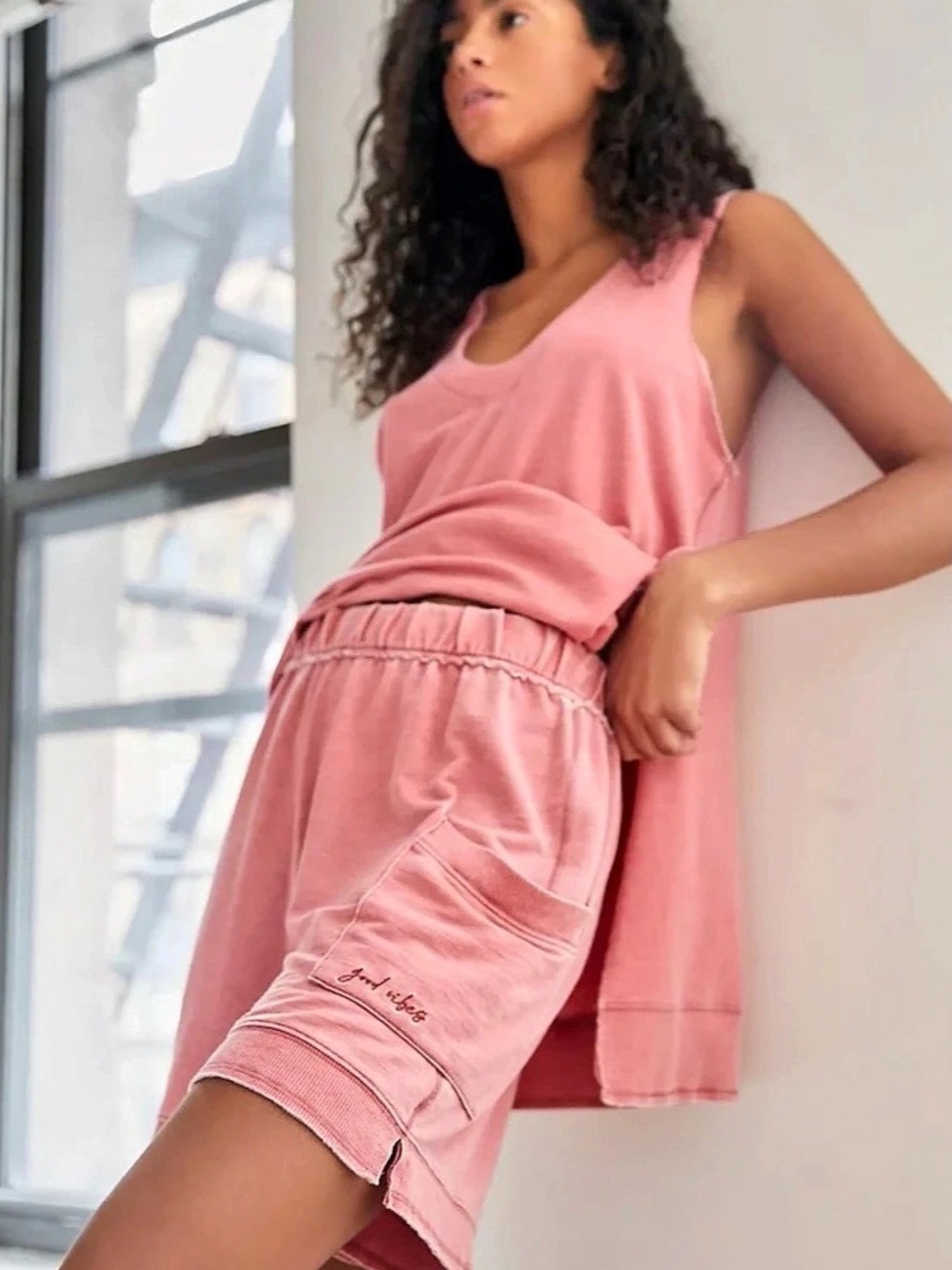 Free People Cozy Cool Girl Short Set